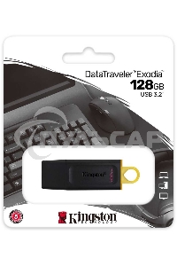 Флешка USB Kingston 128 Gb USB 3.2 Gen1 DataTraveler Exodia (Black + Yellow)