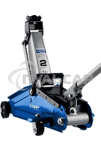 Домкрат ЗУБР 43052-2-Kгидравлический подкатной t50 2т 130-380мм в кейсе профессионал