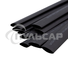 Трубка термоусаживаемая двухстенная клеевая 12.7/6.35мм (уп.10шт) по 1м черный Rexant 26-2105