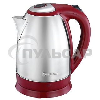 Чайник электрический ВАСИЛИСА ВА-1021 нерж. красный: 1500 Вт, 1,8 л (12)