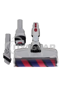 Пылесос вертикальный Sharp ECSB72RS серебристый/красный, питание от аккумулятора, 95 Вт, уборка сухая, пылесборник 1 л, работа от АКБ max 36 мин