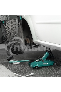 Домкрат гидравлический подкатной Сибртех 2т, 127-330 мм, в пласт. кейсе