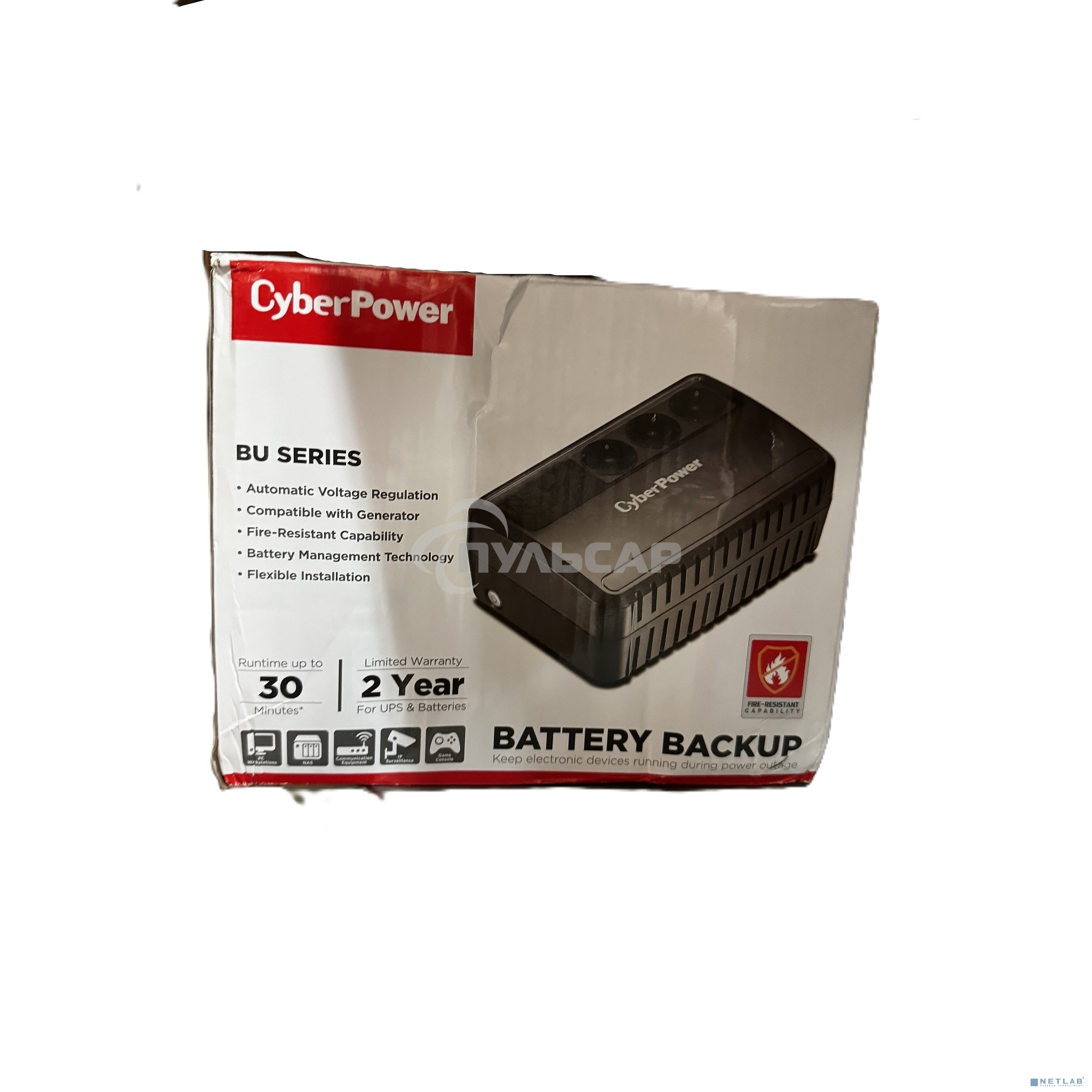 Источник бесперебойного питания CyberPower BU725E 725VA/390W (3 EURO) 