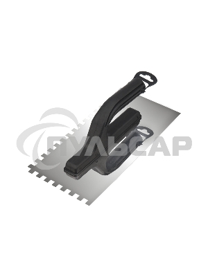 Гладилка нержавеющая 130х270 мм, зуб 6х6 мм, пластиковая ручка Rexant