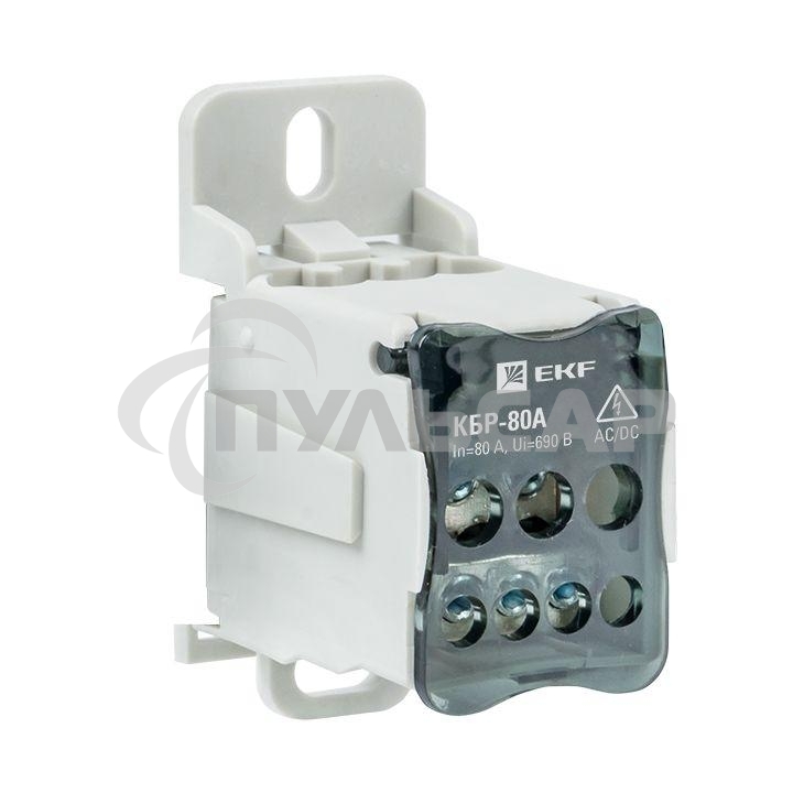 Блок распределительный КРОСС крепеж на панель и DIN КБР-80А EKF plc-kbr80