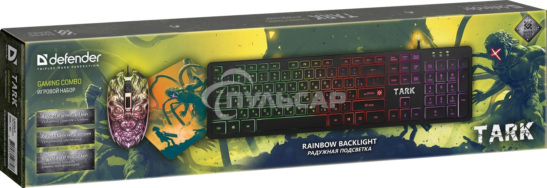 Комплект клавиатура + мышка Defender TARK C-779 RU черный
