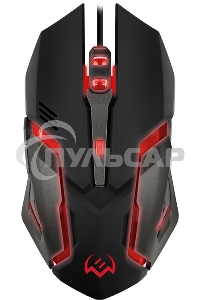 Мышь проводная SVEN RX-G740 черный, 2400 dpi, USB, кнопки - 6