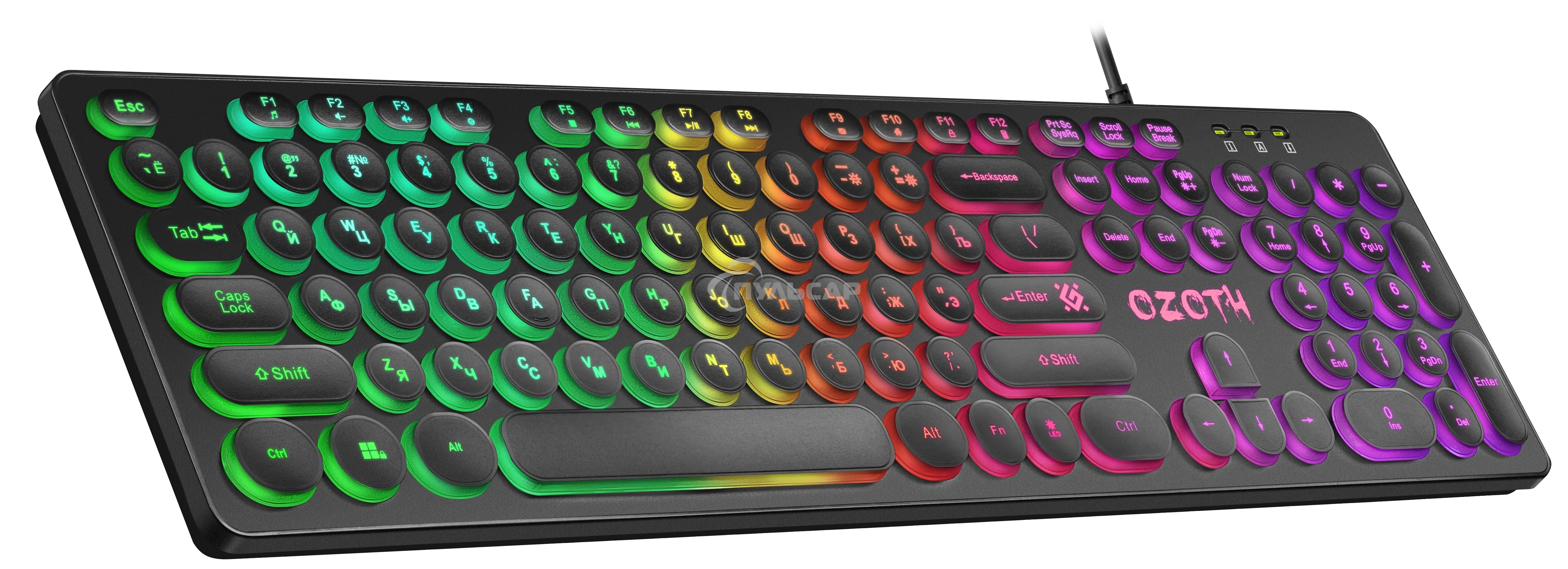 Клавиатура проводная Defender Ozoth GK-106, USB, черный