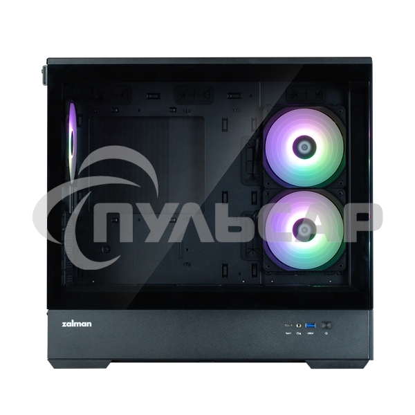 Компьютерный корпус ZALMAN P30 V2, MATX, черный, WINDOW, 2x3.5