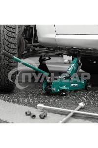 Домкрат гидравлический подкатной Сибртех 2т, 127-330 мм, в пласт. кейсе