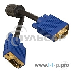 КабельКабель для монитора Defender SVGA HDDB15M M/M 1.8м BL BB340M-06