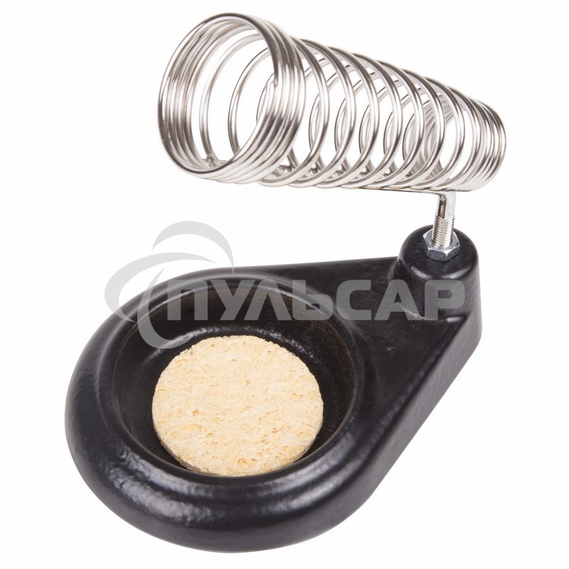 Подставка под паяльник Rexant, чугун, ниша круглая, губка