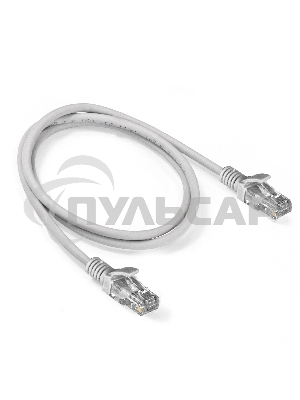 Патч-корд ExeGate EX286381RUS UTP-RJ45-RJ45-5e-1M-LSZH-GY, UTP, cat.5e, LSZH, 1м, серый