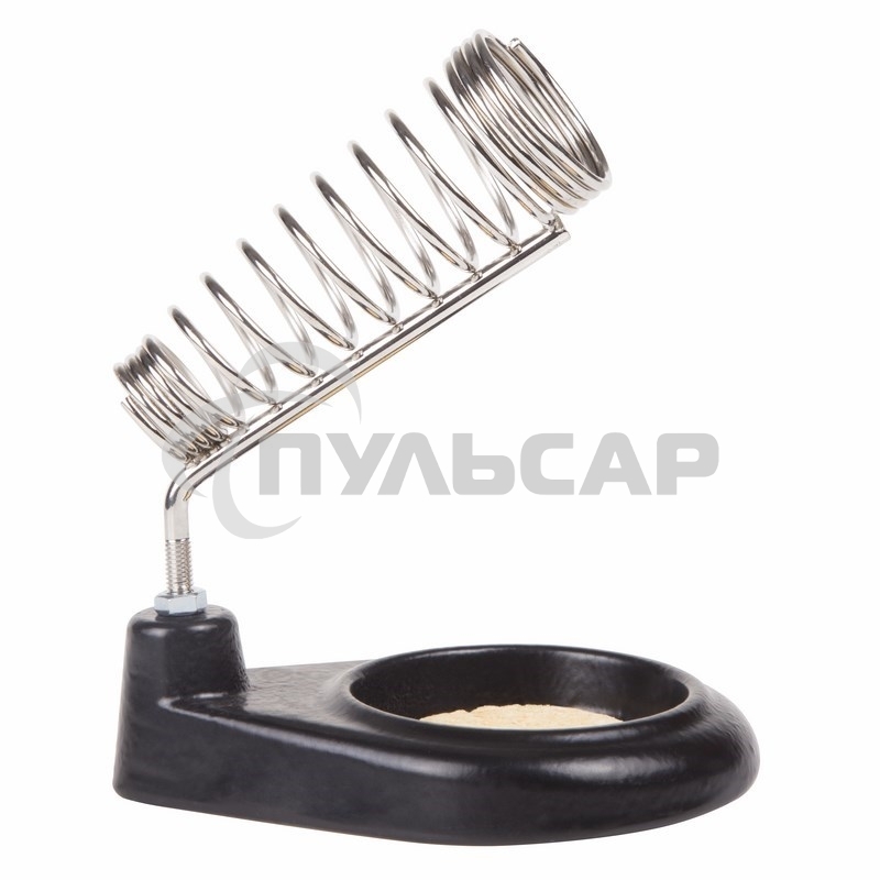 Подставка под паяльник Rexant, чугун, ниша круглая, губка