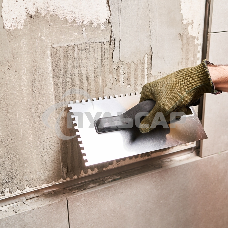 Гладилка нержавеющая 130х270 мм, зуб 6х6 мм, пластиковая ручка Rexant