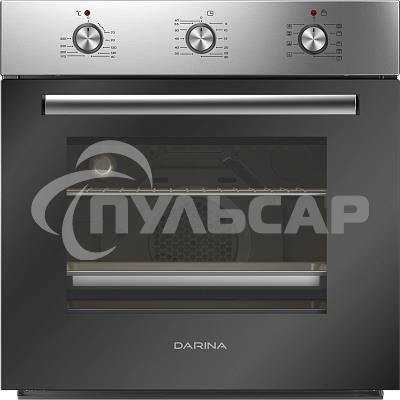 Духовой шкаф электрический Darina 0U5 BDE 112 705 X нержавеющая сталь/стекло черное, встраиваемый
