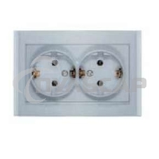 Розетка 2-м СП Бриллиант с заземл. серебр. UNIVersal 7949780