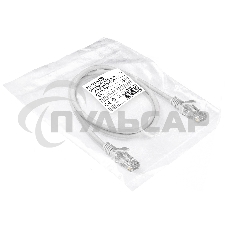 Патч-корд ExeGate EX286381RUS UTP-RJ45-RJ45-5e-1M-LSZH-GY, UTP, cat.5e, LSZH, 1м, серый