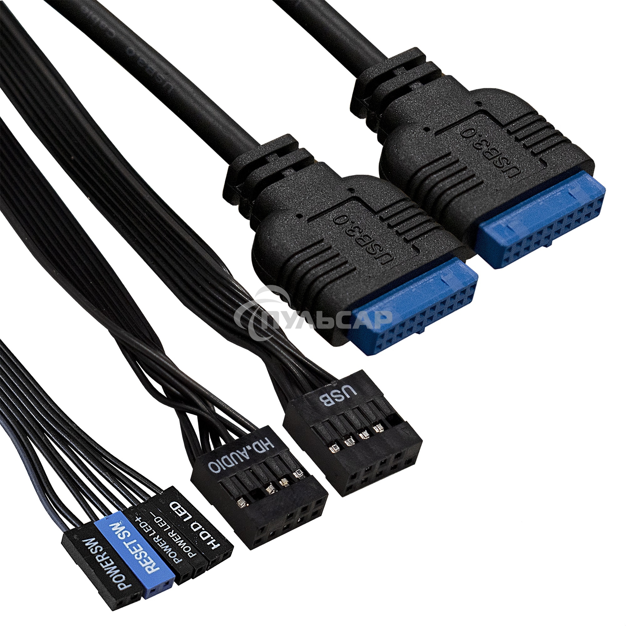 Компьютерный корпус Minitower ExeGate EX286441RUS BA-309U2-500W-8 (mATX, БП AA500 с вент. 8см, 1*USB+2*USB 3.0, HD аудио, черный)