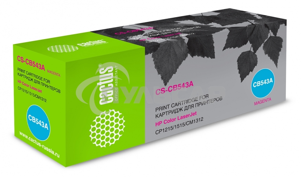 Картридж лазерный Cactus CS-CB543A пурпурный (1400 стр.) для HP Color LaserJet CP1215/1515/CM1312