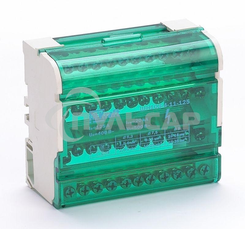 Кросс-модуль на DIN-рейку 4х11 групп, 125А ШН-103 Dekraft