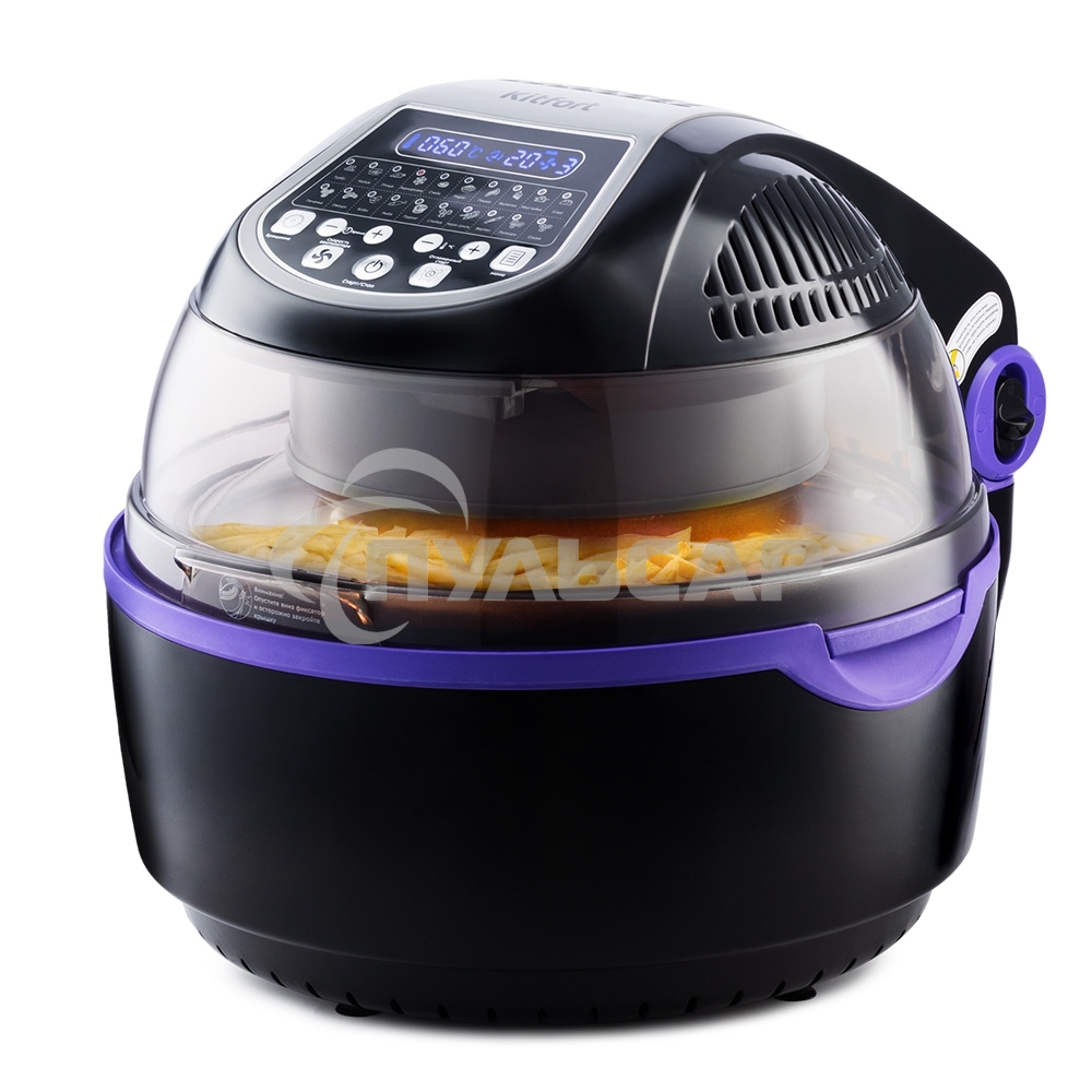 Аэрогриль Kitfort КТ-2219-1 Мощность 1200–1400 Вт.Емкость чаши 10 л. черный