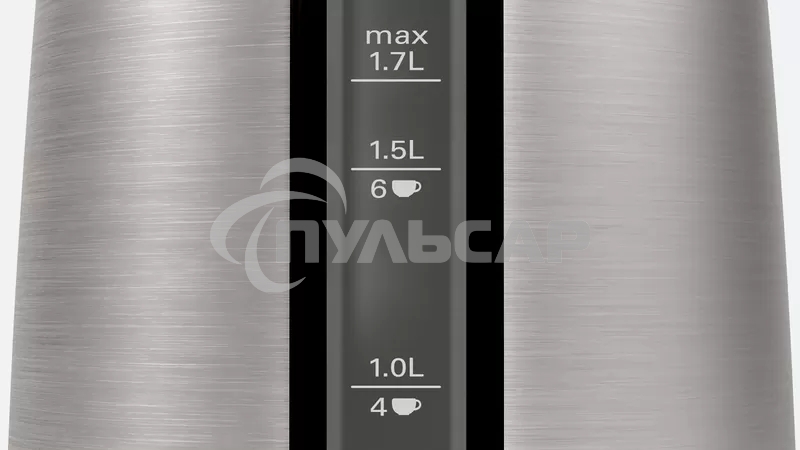 Чайник электрический Bosch TWK7L464, 1.7л, 2400 Вт., нерж.сталь, покрытая эмалью, красный,шкала уровня воды