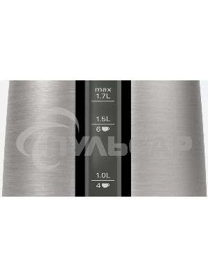 Чайник электрический Bosch TWK7L464, 1.7л, 2400 Вт., нерж.сталь, покрытая эмалью, красный,шкала уровня воды