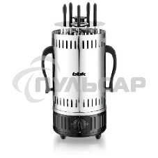 Электрошашлычница BBK BBQ601T нержавеющая сталь/черный