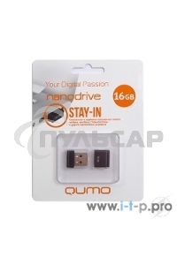 Флешка USB QUMO 16 Gb, NANO QM16GUD-NANO-B черный
