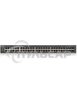 Коммутатор ZYXEL GS1920-48v2 Hybrid Smart switch Zyxel Nebula Flex, 44xGE, 4xCombo (SFP/RJ-45), 2xSFP, Standalone / cloud management
