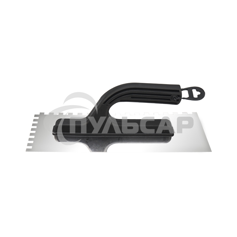 Гладилка нержавеющая 130х270 мм, зуб 6х6 мм, пластиковая ручка Rexant