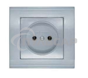 Розетка 1-м СП Бриллиант 16А IP20 серебр. Universal 7949834