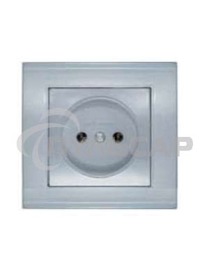 Розетка 1-м СП Бриллиант 16А IP20 серебр. Universal 7949834