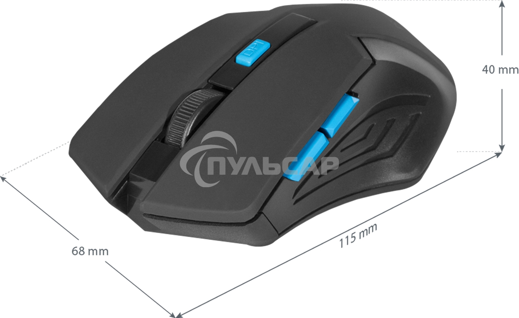 Мышь беспроводная Defender Accura MM-275 синий, 1600 dpi, радиоканал, USB, кнопки - 6