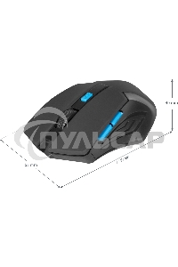 Мышь беспроводная Defender Accura MM-275 синий, 1600 dpi, радиоканал, USB, кнопки - 6