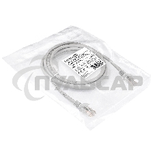 Патч-корд ExeGate EX286383RUS UTP-RJ45-RJ45-5e-2M-LSZH-GY, UTP, cat.5e, LSZH, 2м, серый