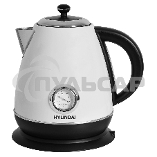 Чайник электрический Hyundai HYK-S4502 1.7л. 2200Вт жемчужный/черный (корпус: нержавеющая сталь/пластик)