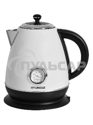 Чайник электрический Hyundai HYK-S4502 1.7л. 2200Вт жемчужный/черный (корпус: нержавеющая сталь/пластик)