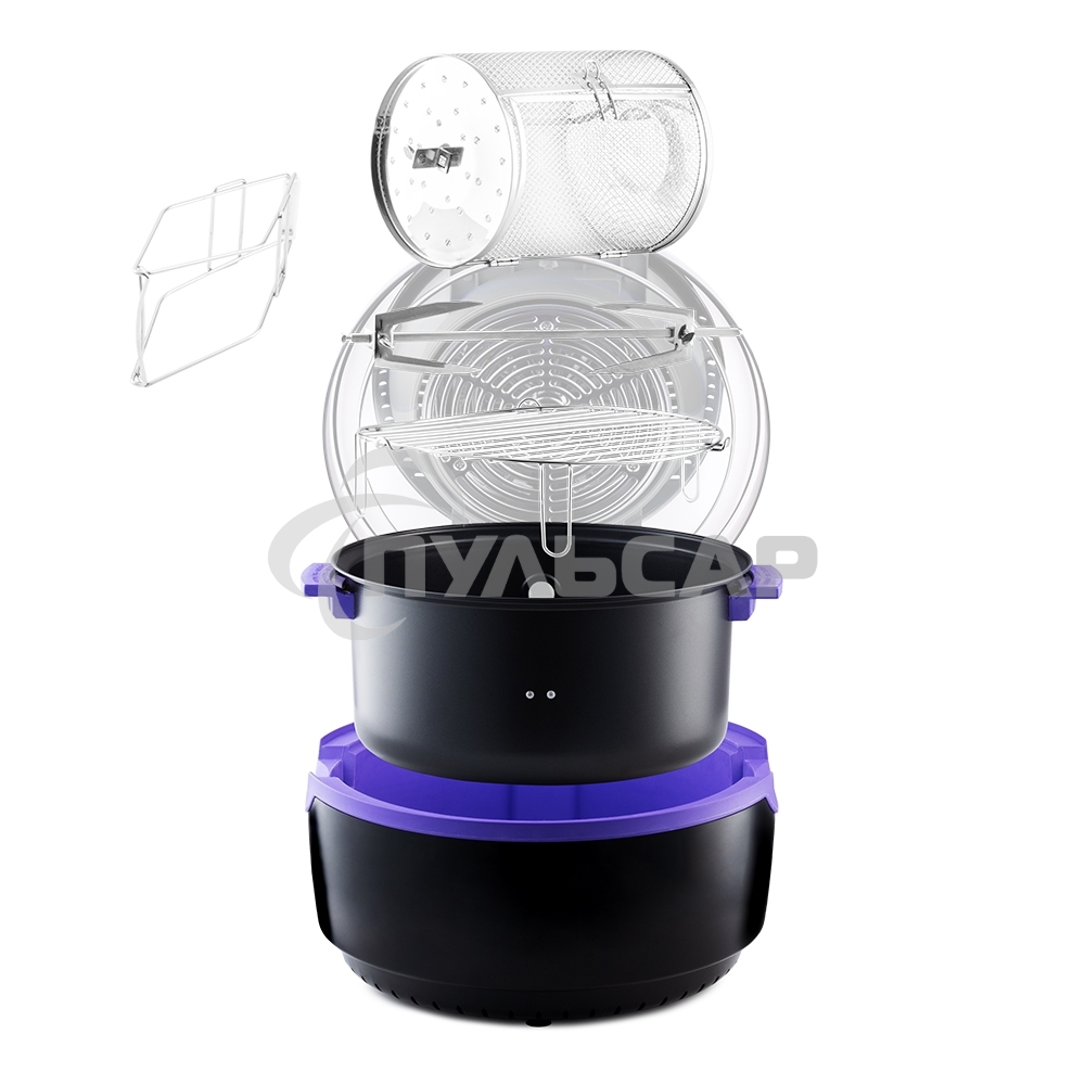 Аэрогриль Kitfort КТ-2219-1 Мощность 1200–1400 Вт.Емкость чаши 10 л. черный