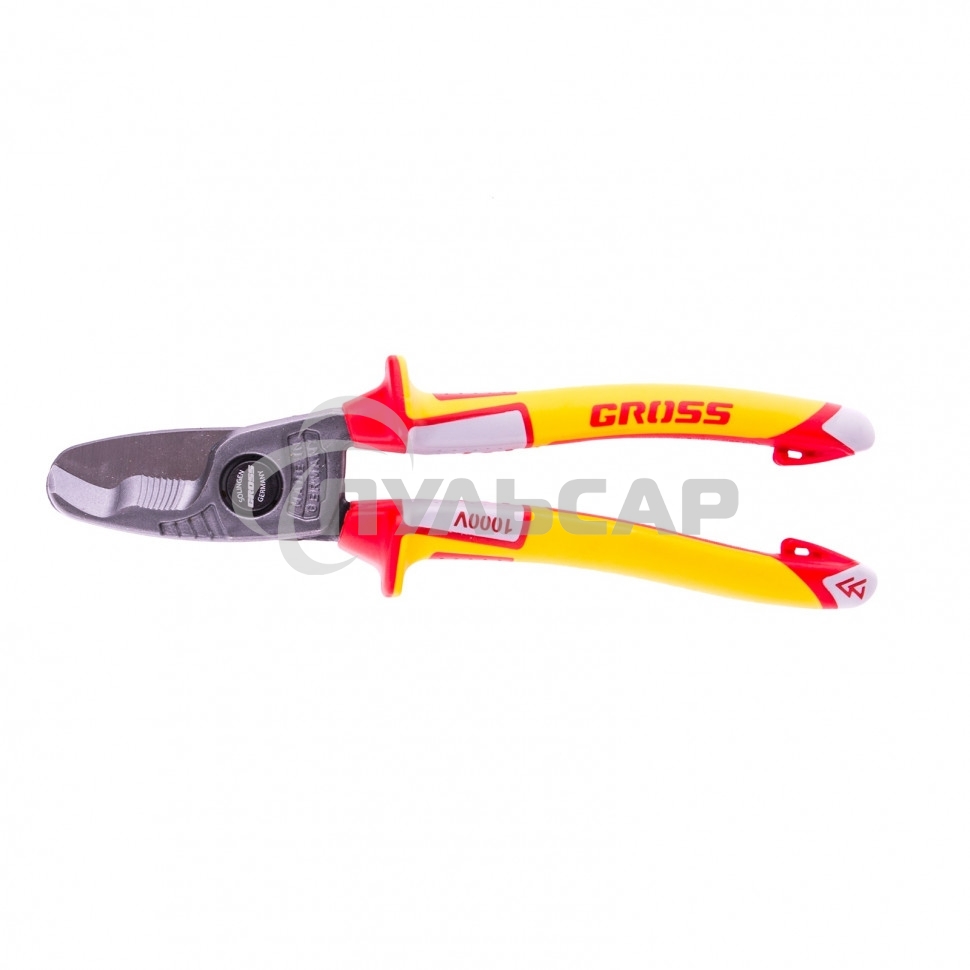 Кабелерез, диэлектрические рукоятки до 1000 В, трехкомпонентные рукоятки, 210 мм Gross