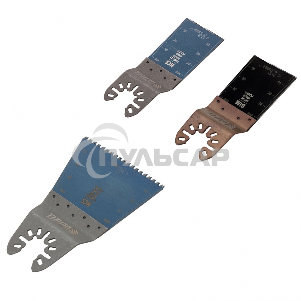 Набор насадок для МФИ по дереву и металлу, 3 шт. Denzel