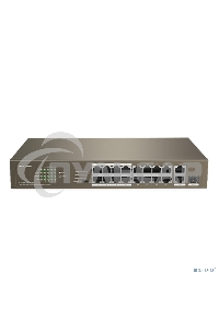 Коммутатор неуправляемый IP-COM F1118P-16-150W PoE, 18 портов, 18х100 Мбит/с, 2x1 Gbит/с, PoE 16х30 Вт (до 130Вт)
