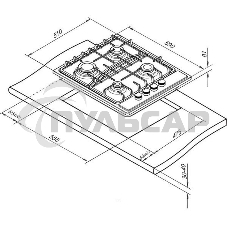Газовая варочная панель Darina 1T1 BGM341 11 W, белая