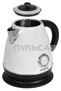 Чайник электрический Hyundai HYK-S4502 1.7л. 2200Вт жемчужный/черный (корпус: нержавеющая сталь/пластик)