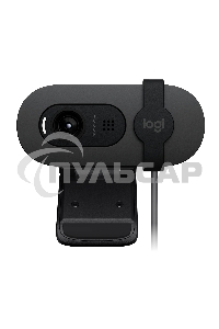 Веб-камера Logitech Webcam Brio 100, 1920x1080, GRAPHITE, защитная шторка, 960-001585