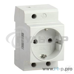 Розетка силовая РАр10-3-ОП с заземл. на DIN-рейку ИЭК MRD10-16