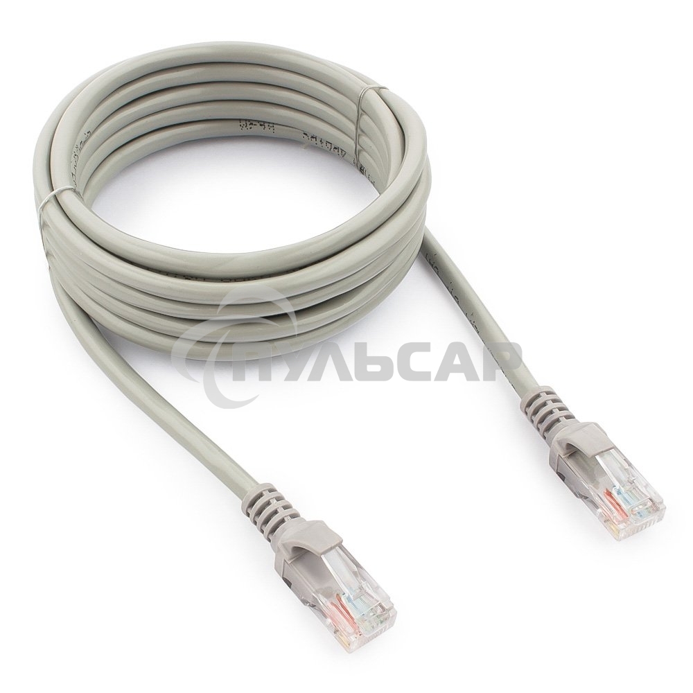 Патч-корд UTP Cablexpert кат.5e, 3м, литой, многожильный (серый)