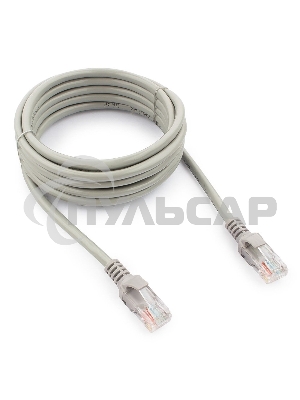 Патч-корд UTP Cablexpert кат.5e, 3м, литой, многожильный (серый)