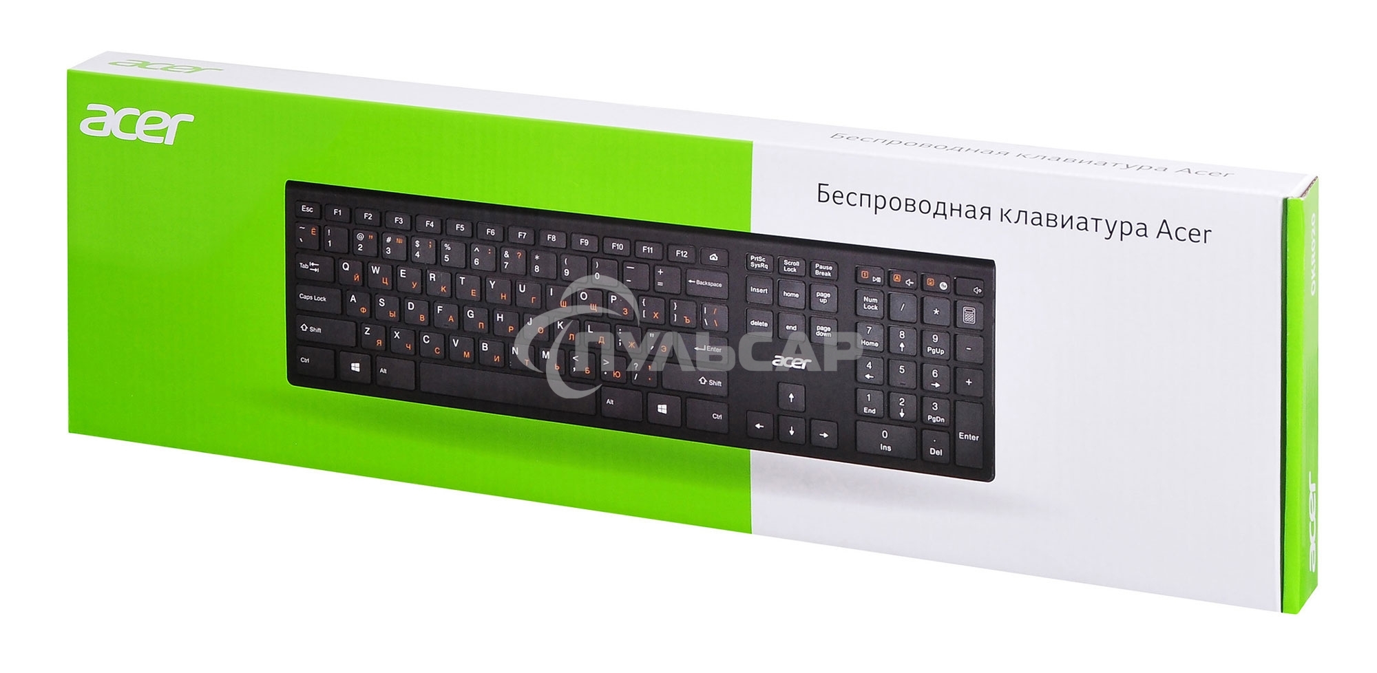 Клавиатура беспроводная Acer OKR020, USB, Радиоканал, черный